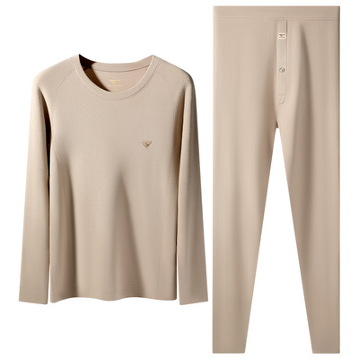 七匹狼男士保暖内衣蚕丝羊绒套装