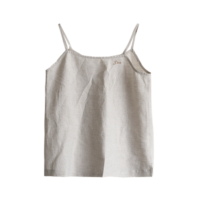 打底衫梭家棉麻吊带打底衫