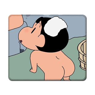 可爱卡通蜡笔小新电脑鼠标垫小号锁边笔记本游戏男女生超大滑鼠垫