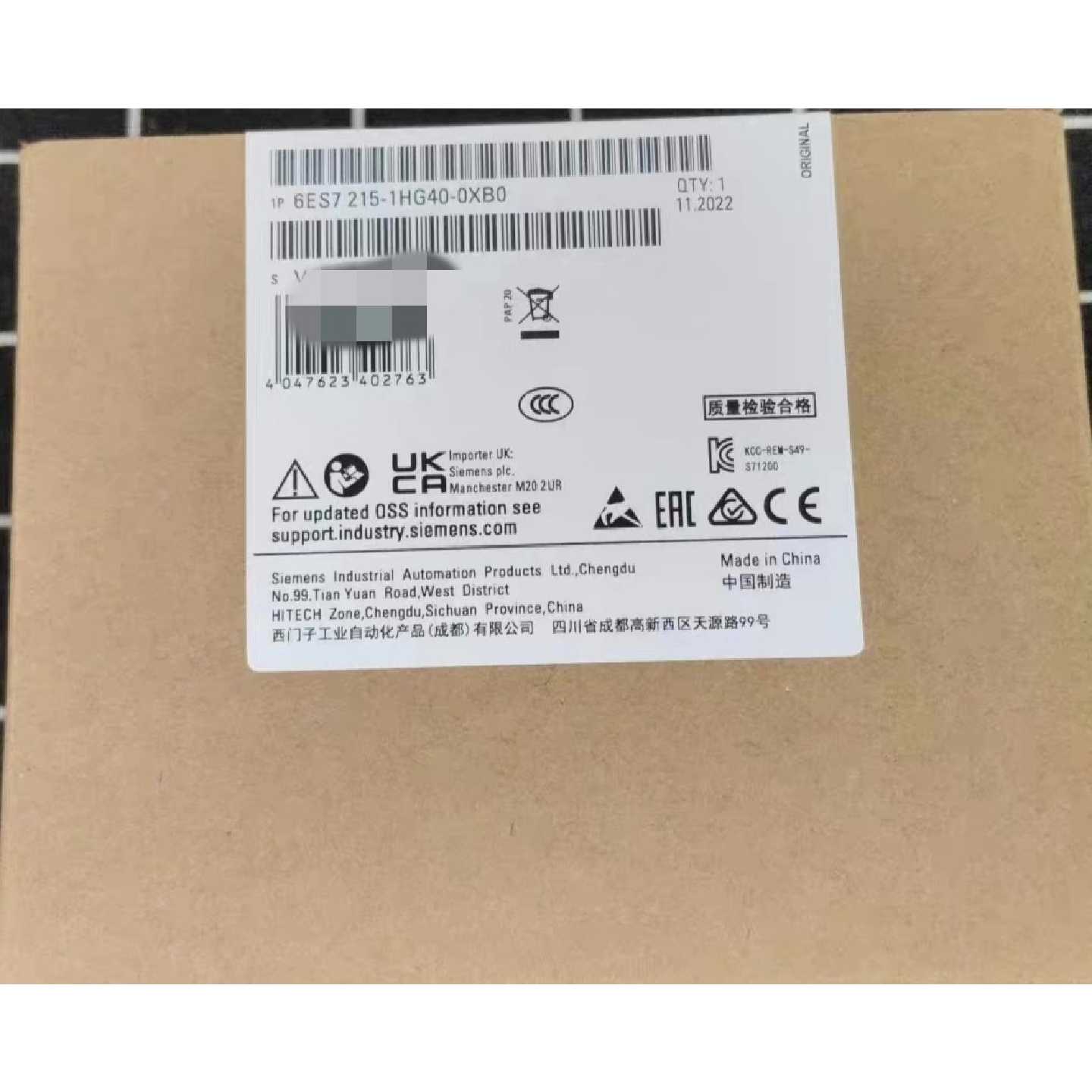 6ES72151HG400XB0西门子CPU全新原装议价