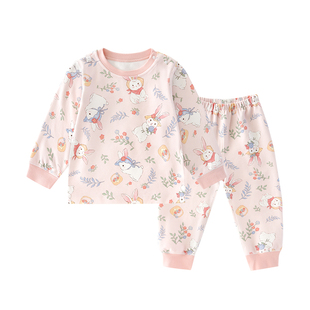 婴蓓依儿童保暖内衣套装秋冬校服内搭神器女宝宝秋衣秋裤男童分体