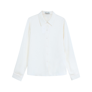 Maven Lin 职场通勤|高级感醋酸翻领衬衫女气质贵价宽松休闲衬衣