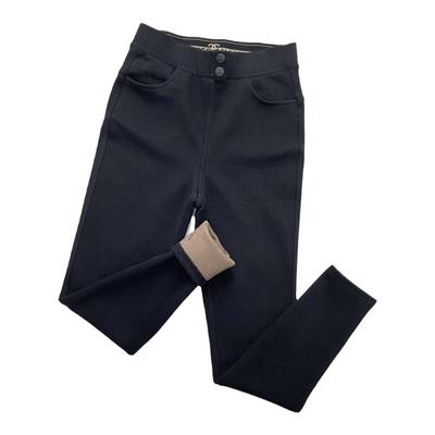 鱼子酱火山黑金牛仔裤加绒小脚裤