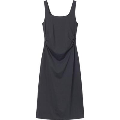 BLUE ERDOS26夏季新品休闲百搭背心式收腰褶皱显瘦连衣裙女