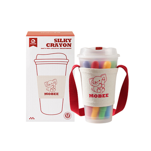 mobee儿童蜡笔不脏手可水洗丝滑蜡笔炫彩色12/24/36色幼儿园专用画笔涂礼盒套装蜡笔油画棒宝宝旋转涂鸦