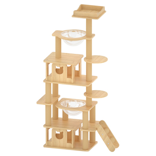 宠贝亚猫爬架猫窝猫树一体太空舱猫爬架子实木不占地大型小型家用