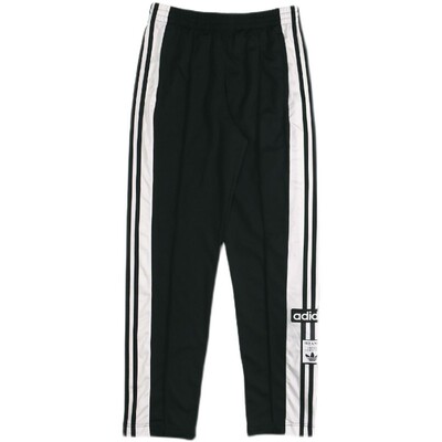 侧开纽扣宽松直筒运动裤