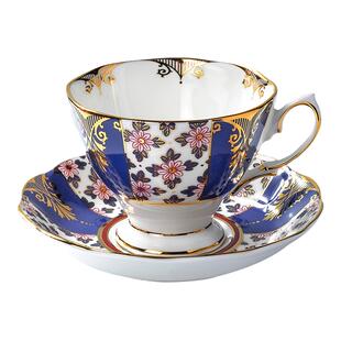 Royal Albert皇家阿尔伯特百年系列摄政蓝骨瓷咖啡杯碟三件套英式