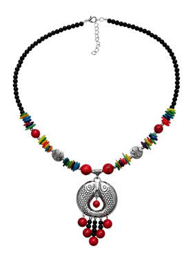 民族风云南丽江复古红色短项链