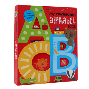 My Awesome Alphabet Counting Book 字母书数字书英文原版绘本 2本合集幼儿启蒙 26个字母书词汇异型数字书207个生活单词