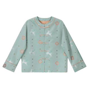 JINYU矜羽(御灵)白鹿非遗宋锦新中式中国风上衣外套