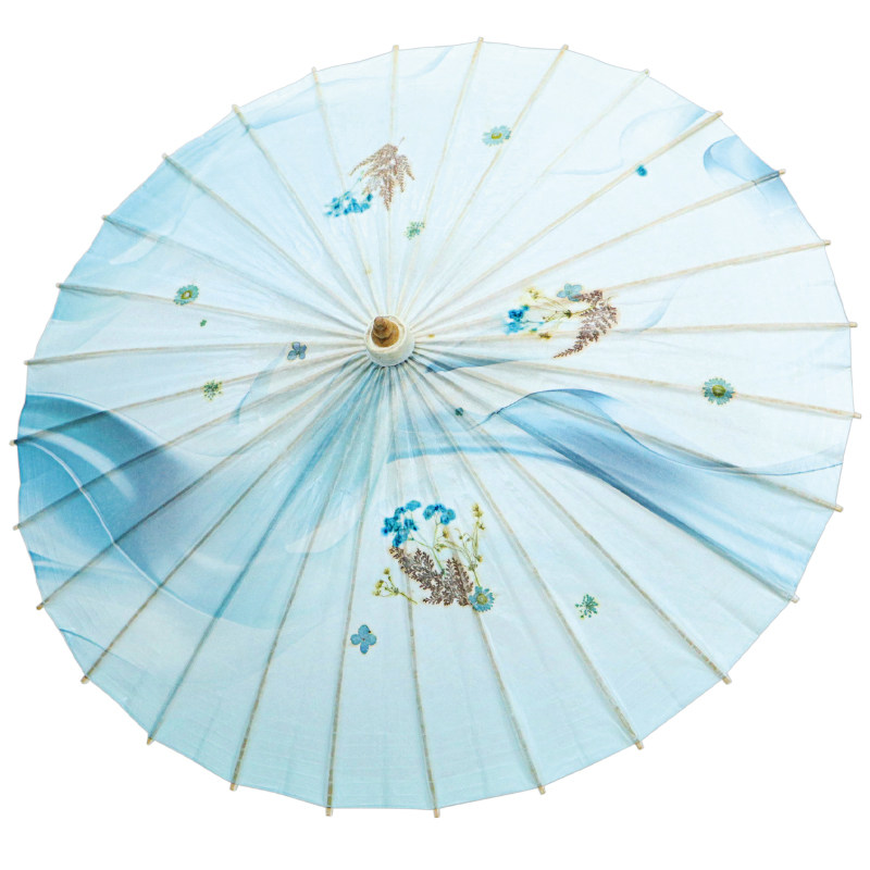 真花植物标本纯手工防雨油纸伞