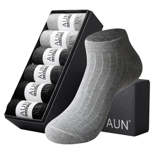 AUN爱优恩防臭袜子男短袜棉袜春夏袜男士透气棉袜四季男袜子