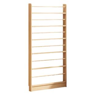 报刊架实木多层超薄简易书架落地式杂志置物架客厅家用儿童绘本架