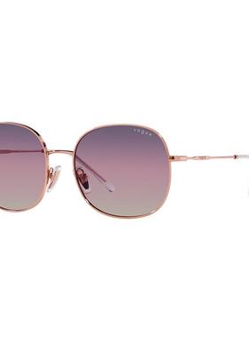 VOGUE圆形复古女金属框太阳镜