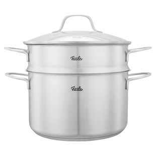 德国菲仕乐新家庭不锈钢深汤锅蒸屉套装蒸锅燃气灶蒸格家用小蒸笼