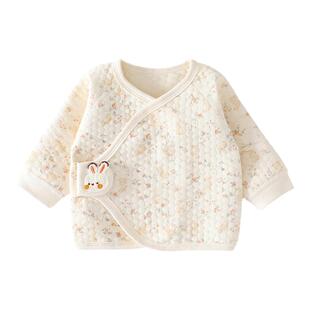 婧麒婴儿衣服新生的儿半背衣52码秋冬初生宝宝纯棉保暖和尚服a类