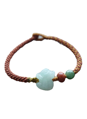 三合六合十二生肖随身玉手链编绳