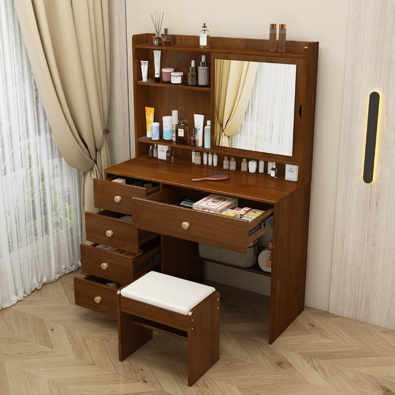 22梳妆台卧室现代简约化妆台收纳一体化妆小户型经济型桌子多功能