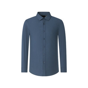 SHANSHAN杉杉羊毛男士长袖衬衫2025秋冬季新款保暖商务中年衬衣男