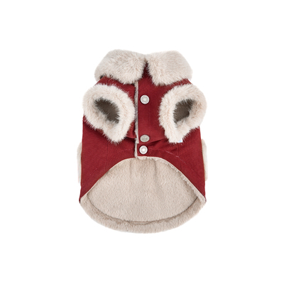 【江南先生&Mookipet联名】新年仿貂毛毛绒宠物狗狗小型犬马甲冬