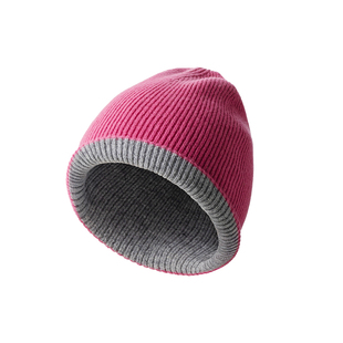 盈妹北境双面色丨美利奴纯羊毛加厚包头冷帽男冬季针织帽毛线帽女