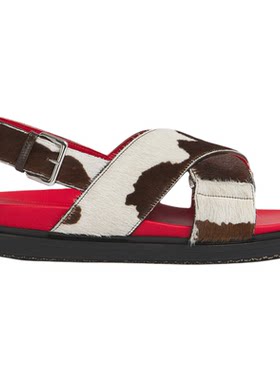 【24期免息】MARNI 2026早秋新品女士FUSSBETT拼色凉鞋