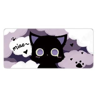 鼠标垫超大卡通小猫书桌垫女生办公电脑键盘垫定制宿舍可爱滑鼠垫