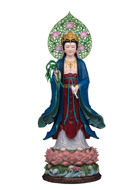 站西方三圣娑婆三圣铜雕供奉佛像