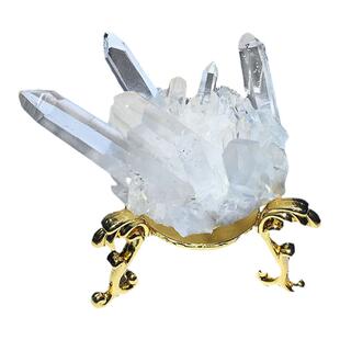 巴西天然白水晶簇原石原矿标本手链消磁家居客厅玄关摆件开业送礼