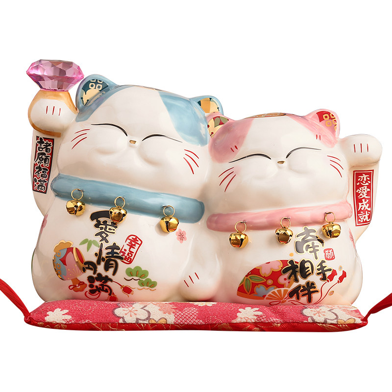 日本正品情侣闺蜜新婚礼物招财猫
