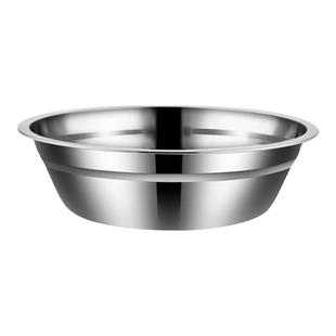 304不锈钢汤盆食品级加厚圆形汤碗铁盆家用厨房菜盆平底饭盆小盆