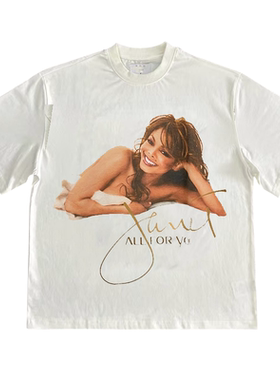 Janet Jackson珍妮杰克逊vintage古着休闲半袖hiphop潮牌短袖T恤