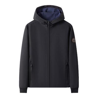 添柏岚外套男连帽加绒保暖软壳衣