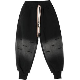 男童运动裤子2025秋冬新款中大童儿童卫裤春秋加绒加厚羊羔绒长裤