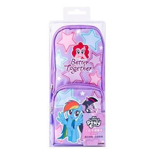 iiGEN一正卡通学生文具小马宝莉幻彩手提笔袋 小学生少女心书包式笔袋女孩高颜值耐磨耐摔大容量多层次文具袋