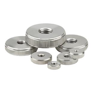 国标不锈钢手拧螺母平面手旋锁紧螺帽滚花直纹薄款高强度螺丝母