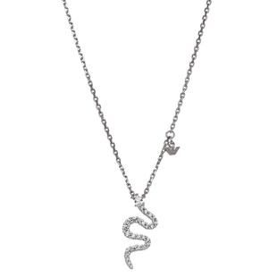 【情人节礼物】Armani阿玛尼蛇年生肖银蛇形项链耳钉送女友