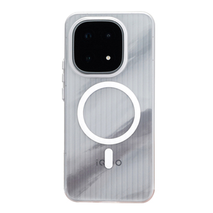 【行李箱磁吸】适用IQOO15手机壳酷安酷品全包PC透明瓦楞光栅Ultra保护套简约防摔金属按键外壳雾面肤感轻薄