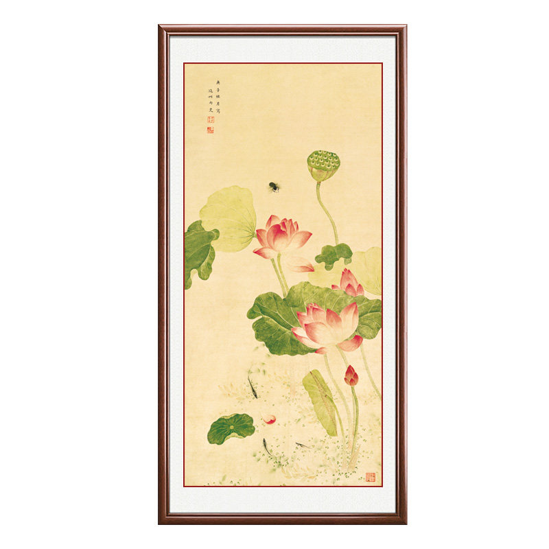 经典吴应贞荷花图明清古典名家画