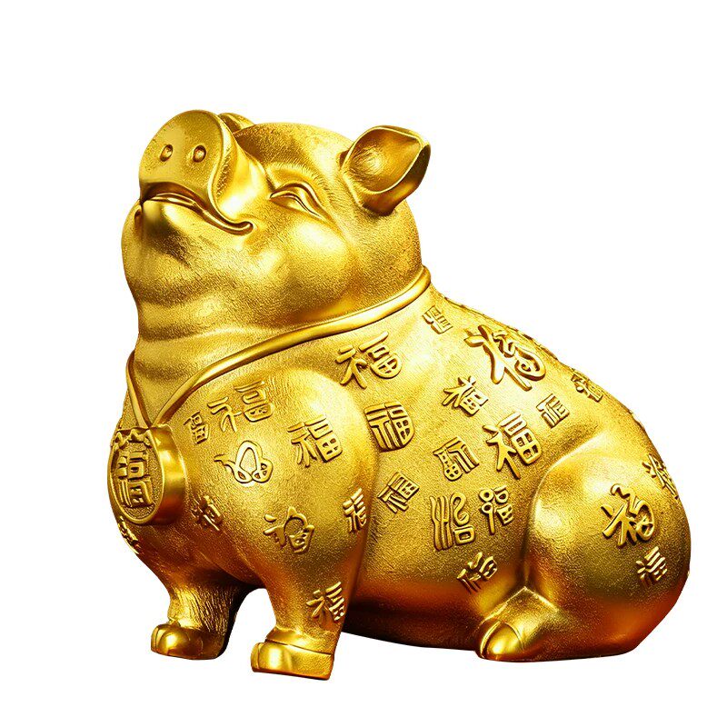 百福铜猪摆件招财生肖猪金猪吉祥物西北缺角福猪店铺公司乔迁新居