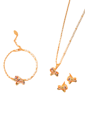 盈国彩色小马套装项链