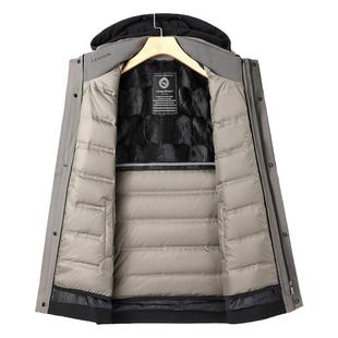 啄木鸟冬季90鹅绒一衣三穿可脱卸内胆羽绒服中年保暖御寒羽绒外套