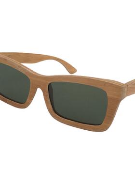 复合竹板材太阳镜 方形竹框墨镜