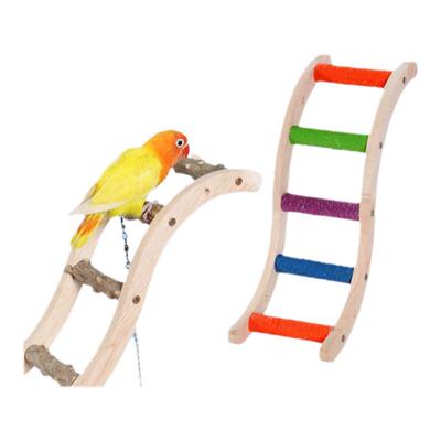 虎皮牡丹鹦鹉玩具小鸟互动爬梯攀爬绳秋千配件用品云梯木梯磨爪嘴