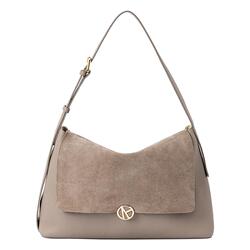 VH女包柔软质感灰色单肩包斜挎包