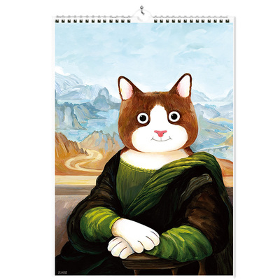 2026年名画猫新款家用挂墙挂历