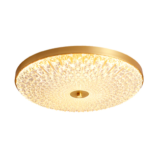 全铜卧室灯吸顶灯主卧欧式美式房间入户餐厅灯简约现代书房铜灯具