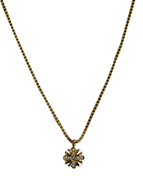 CHUZAI鸢尾十字花项链