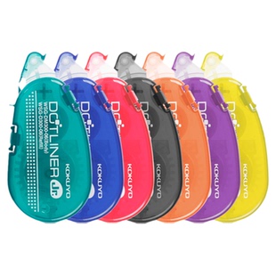 日本国誉KOKUYO糖果色点点胶点状双面胶手帐胶用透明可替换芯学生用手工修正带型胶带替芯粘贴工具手账贴纸